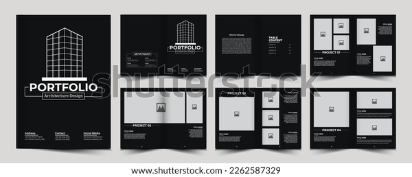 Vector Architecture Portfolio Interior Portfolio Portfolio Stock Vector ...