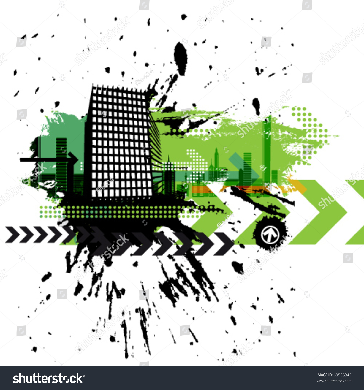 Grunge City Background Stock Vector (Royalty Free) 68535943 | Shutterstock
