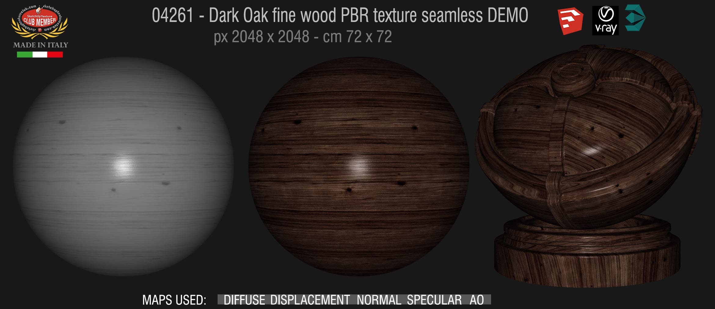 Dark oak fine wood texture seamless 04261