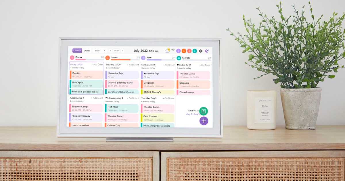 Skylight | Smart Touchscreen Family Calendar and Organizer | Skylight ...