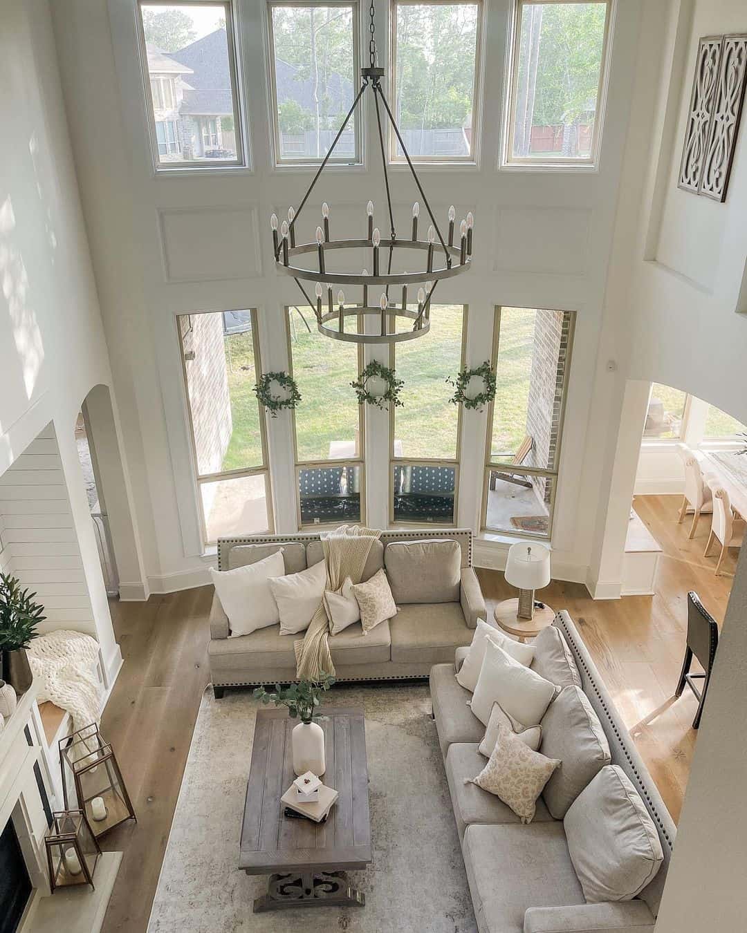 High Ceiling Living Room Chandelier Ideas - Soul & Lane