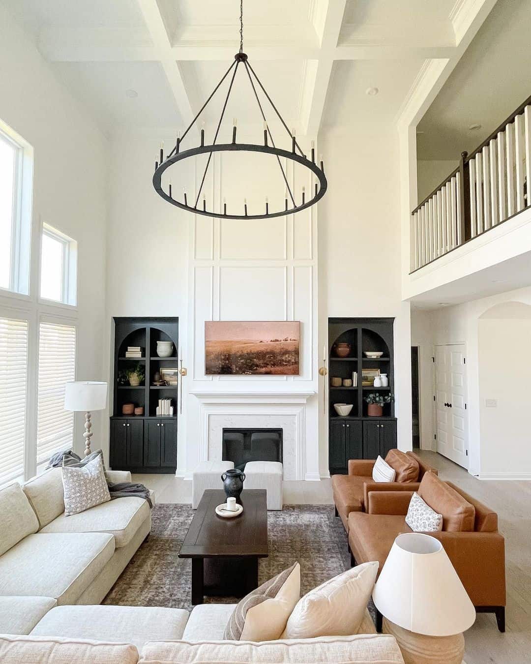 High Ceiling Living Room | Cabinets Matttroy