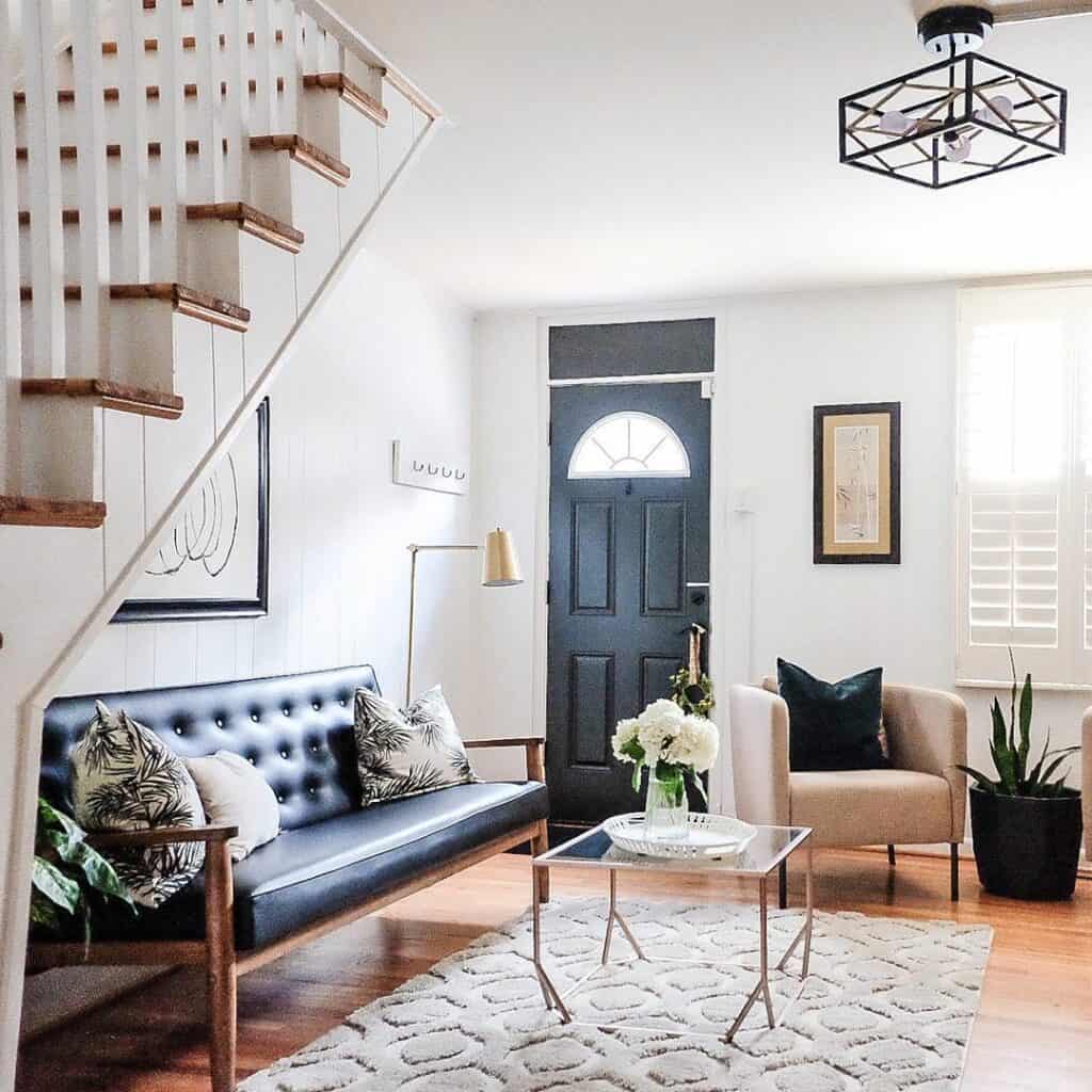 Modern Living Room with Black Accents - Soul & Lane