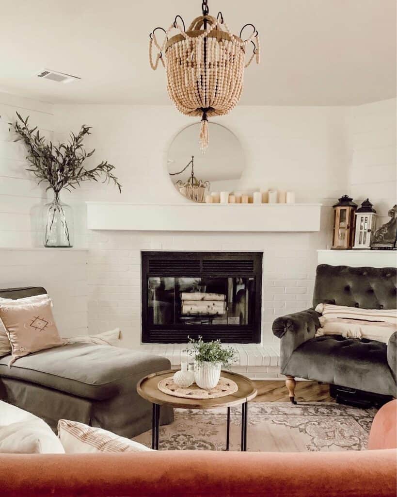 Warm-Toned Living Room - Soul & Lane
