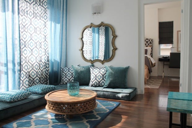Creative and Practical: 16 Living Room Decorating Ideas With Floor Cushions