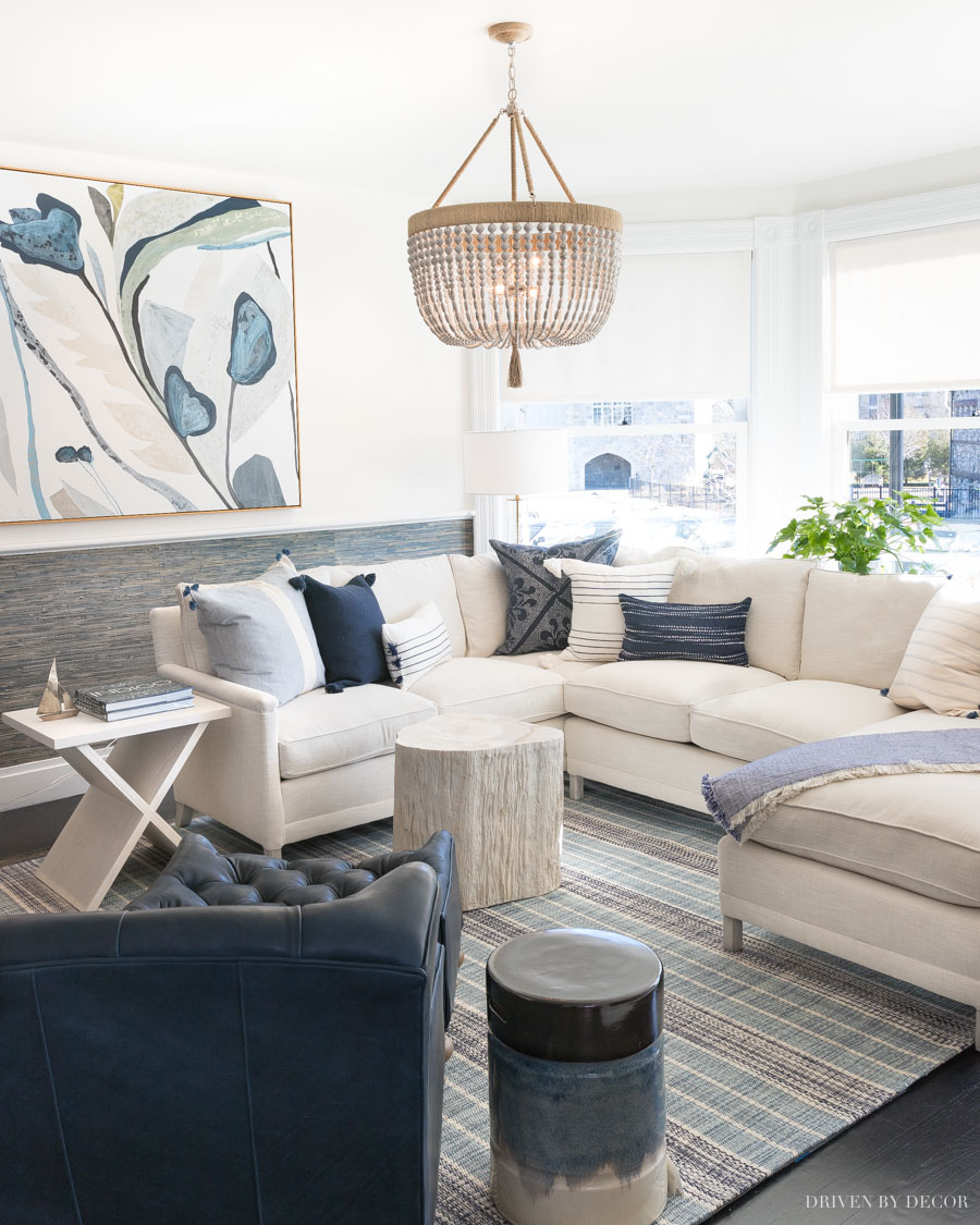This Blue And White Living Room Is Beyond Gorgeous - Serena And Lily ...
