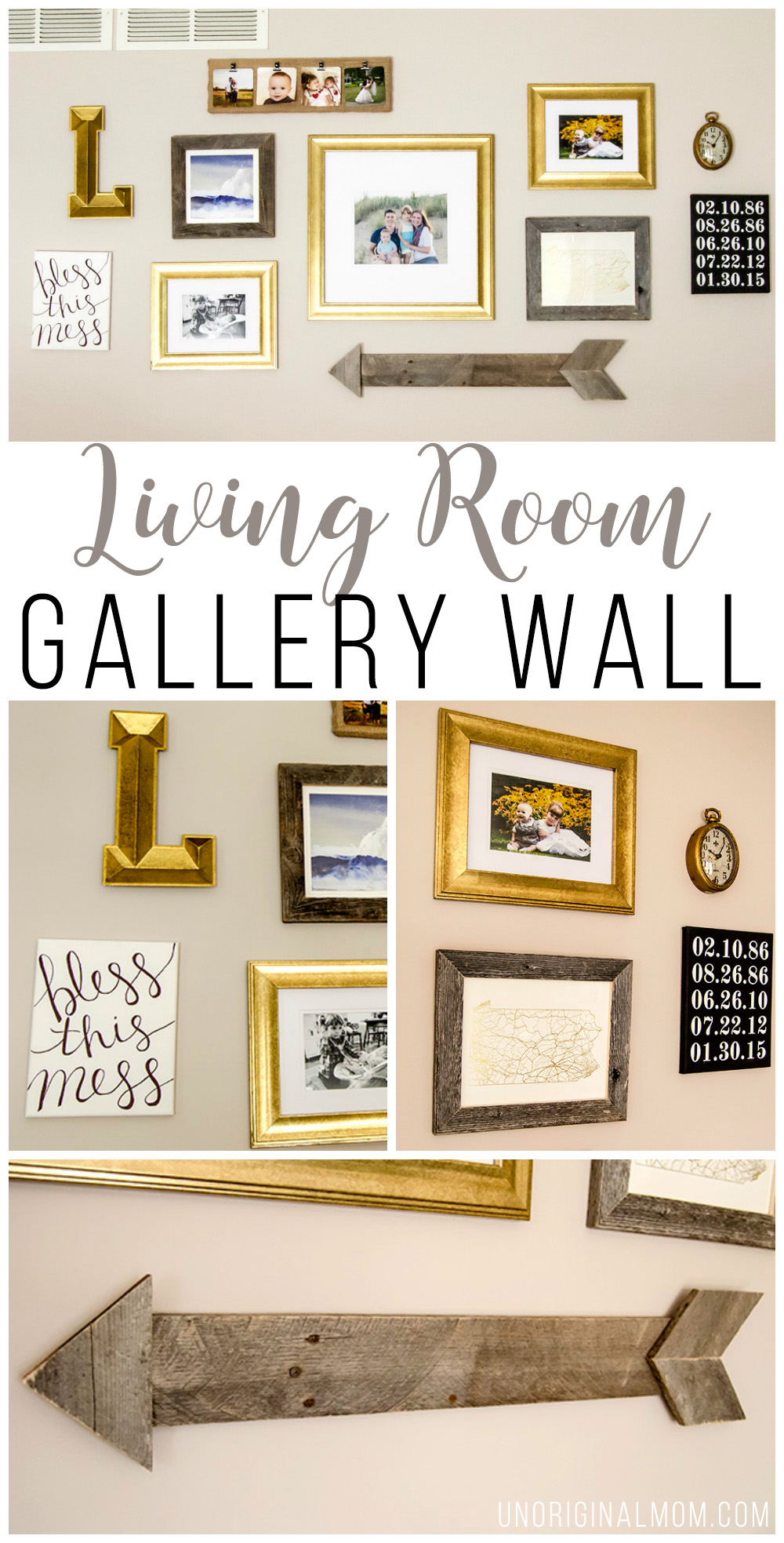 Our Living Room Gallery Wall - unOriginal Mom